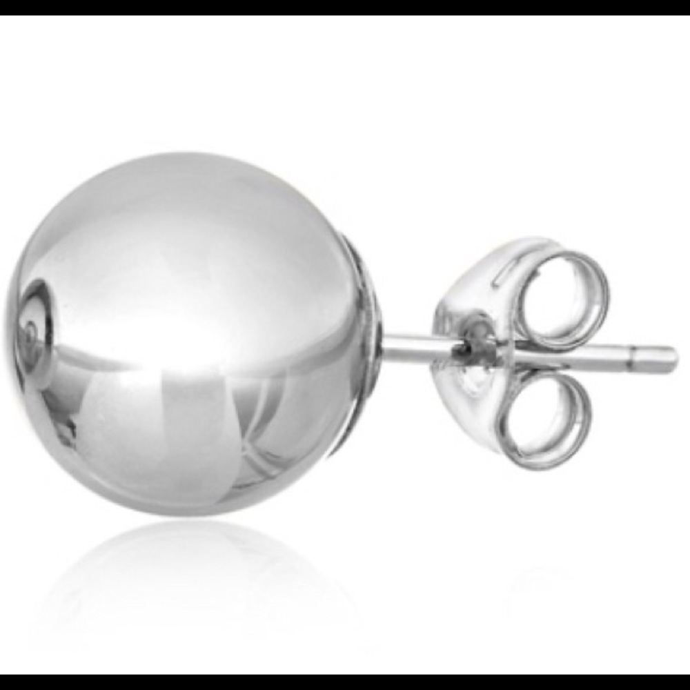 14K White Gold Ball Stud earrings